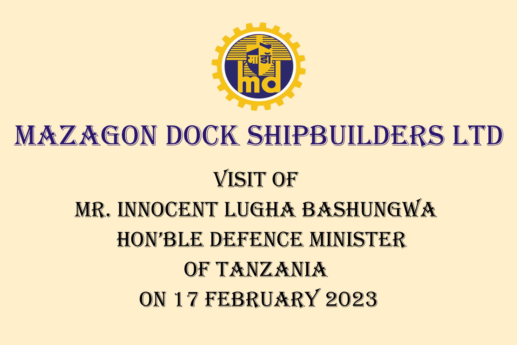 Visit Of Mr. Innocent Lugha Bashungwa, Hon'ble Defence Minister Of Tanzania - 17.02.2023